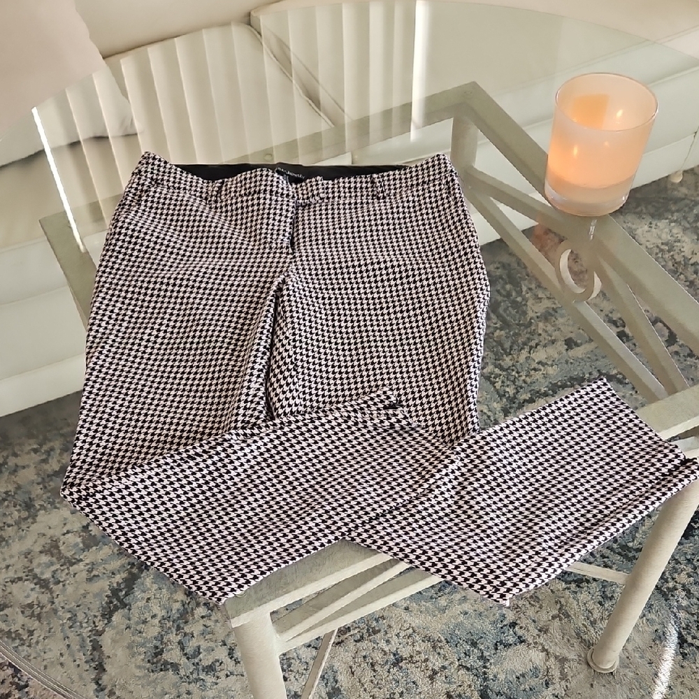 Cynthia Rowley Black and White Houndstooth Pants
